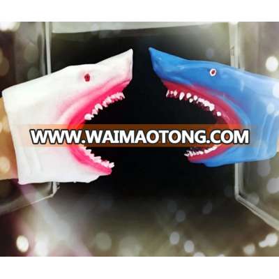 wholesale 2017 new 3d soft TPR shark animal hand puppet