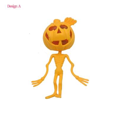 Pumpkin Man Custom TPR Material Squeeze Mesh Ball 3 Design Squeeze Pumpkin Toy For Halloween